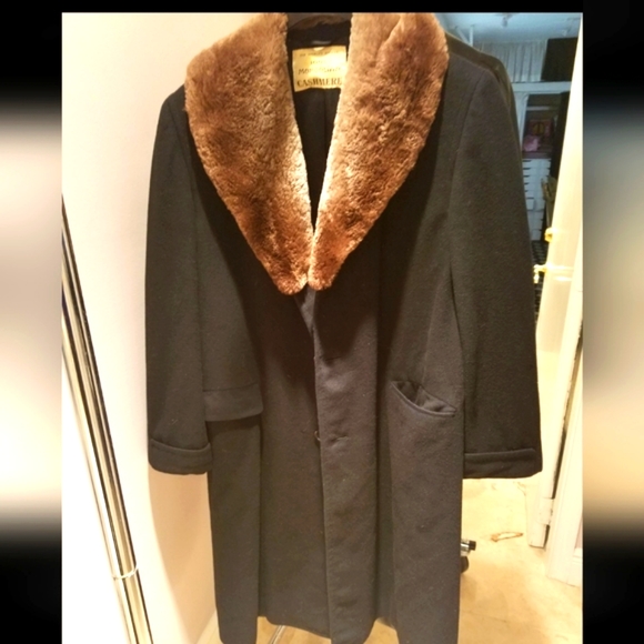 GIVENCHY unlabeled Neiman Marcus Mongolian cashmere fur collar raccoon vintage - Picture 5 of 17